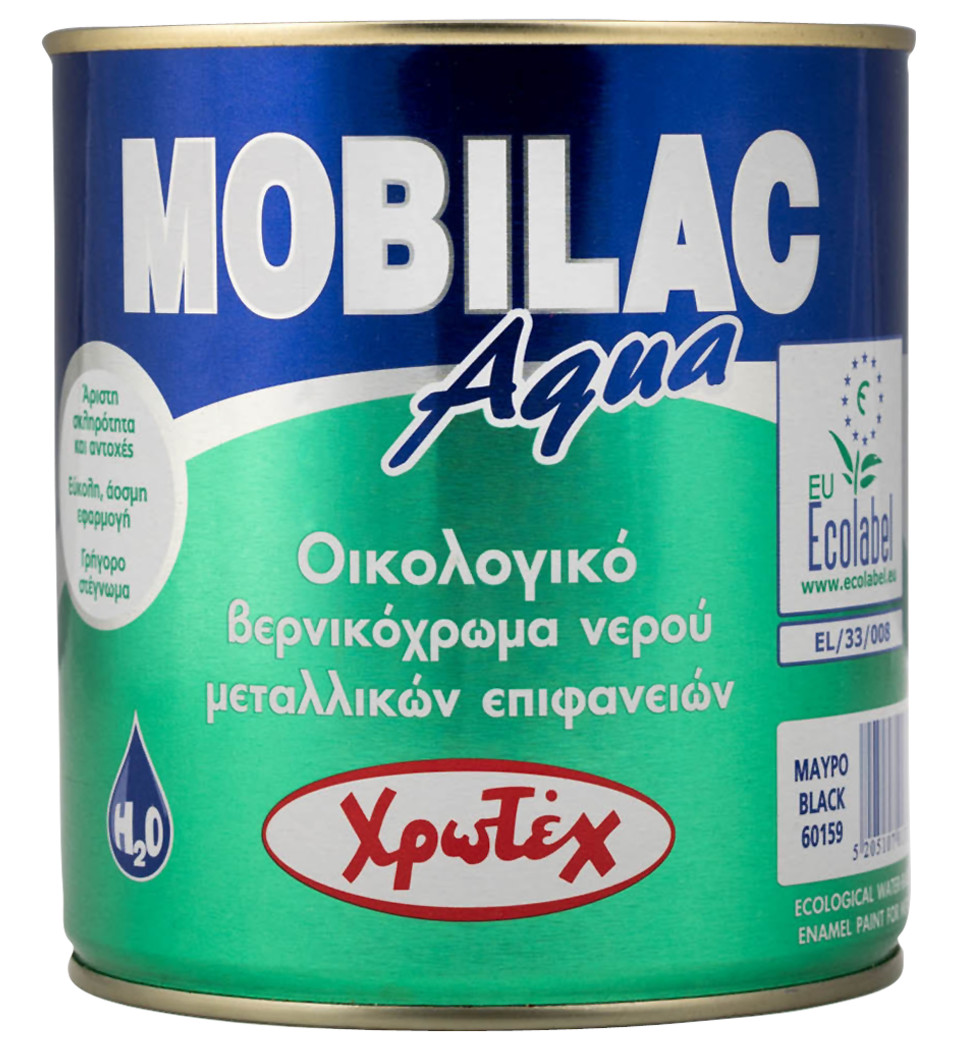 ΧΡΩΤΕΧ MOBILAC AQUA ΟΙΚΟΛΟΓΙΚΟ ΒΕΡΝΙΚΟΧΡΩΜΑ ΝΕΡΟΥ ΜΕΤΑΛΛΙΚΩΝ ΕΠΙΦΑΝΕΙΩΝ ΛΕΥΚΟ 750ml