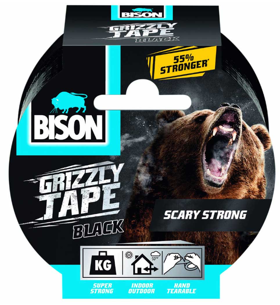 BISON GRIZZLY TAPE ΜΑΥΡΗ 10m