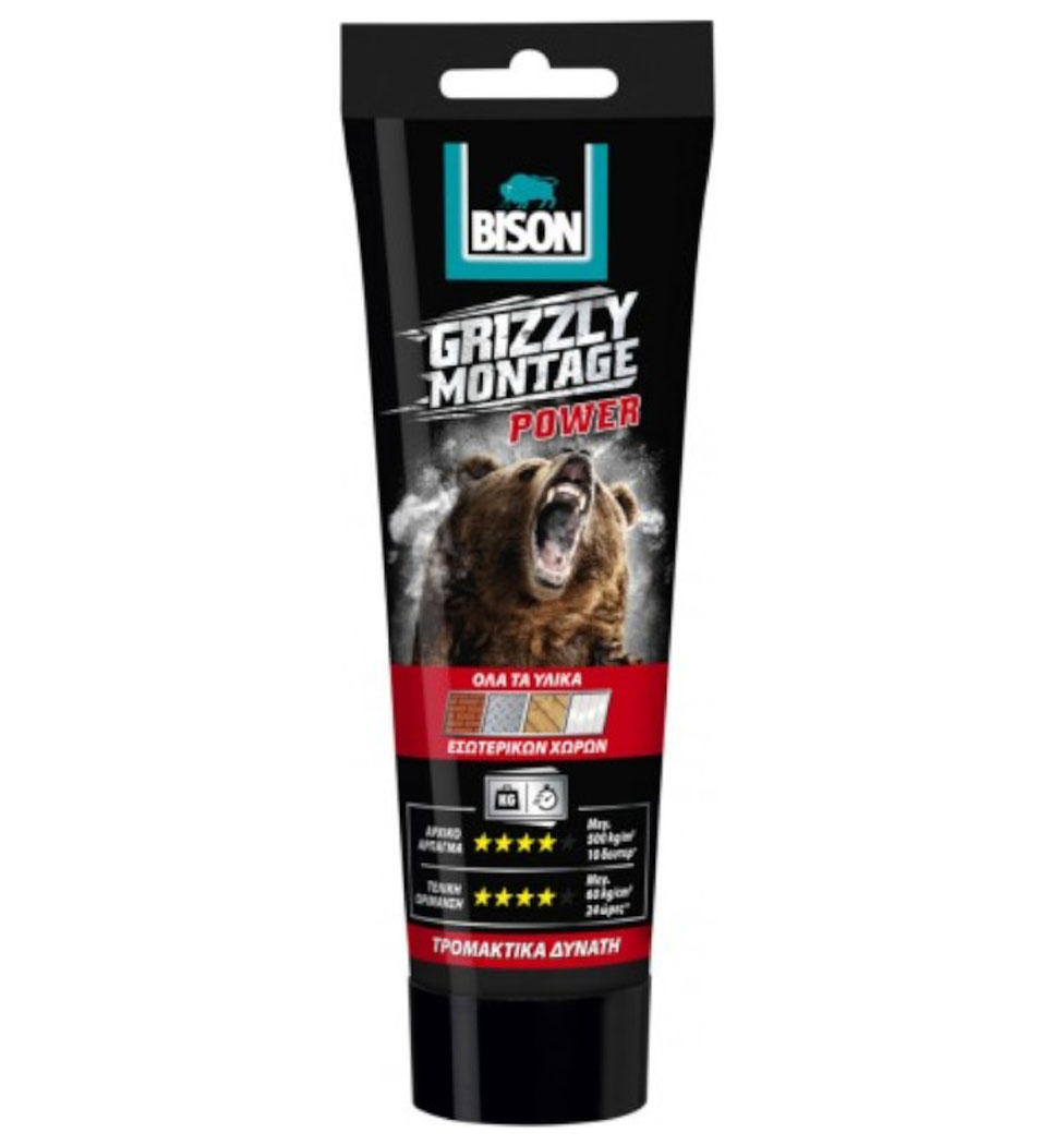 BISON GRIZZLY MONTAGE POWER WHITE ΣΩΛΗΝΑΡΙΟ 250gr