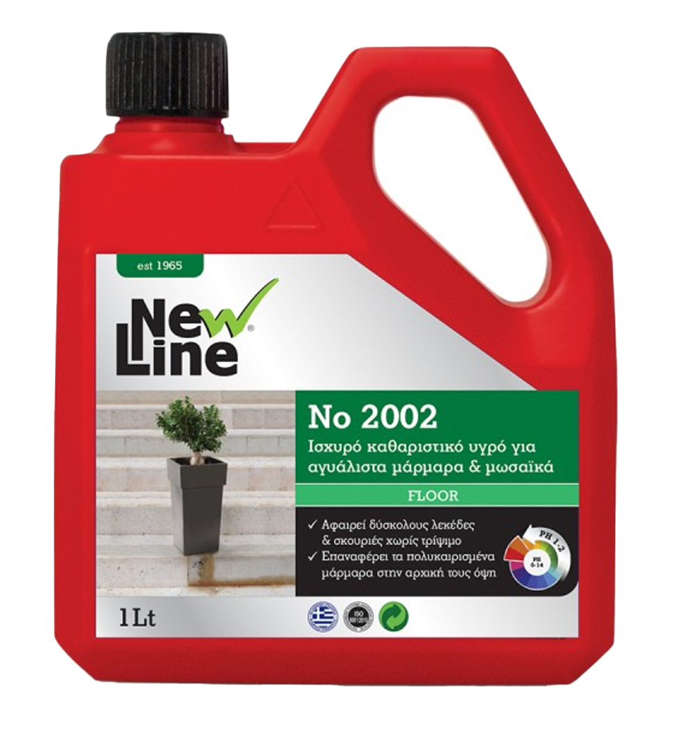 NEWLINE NO-2002 ΙΣΧΥΡΟ ΟΞΙΝΟ ΚΑΘΑΡΙΣΤΙΚΟ ΥΓΡΟ ΓΙΑ ΑΓΥΑΛΙΣΤΑ ΛΕΥΚA ΜAΡΜΑΡΑ 1LT (90003)
