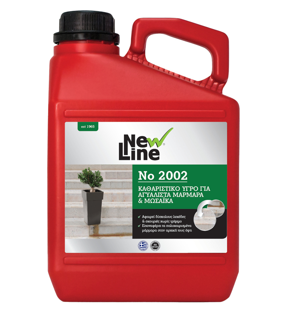 NEWLINE NO-2002 ΙΣΧΥΡΟ ΟΞΙΝΟ ΚΑΘΑΡΙΣΤΙΚΟ ΥΓΡΟ ΓΙΑ ΑΓΥΑΛΙΣΤΑ ΛΕΥΚA ΜAΡΜΑΡΑ 3LT (90049)