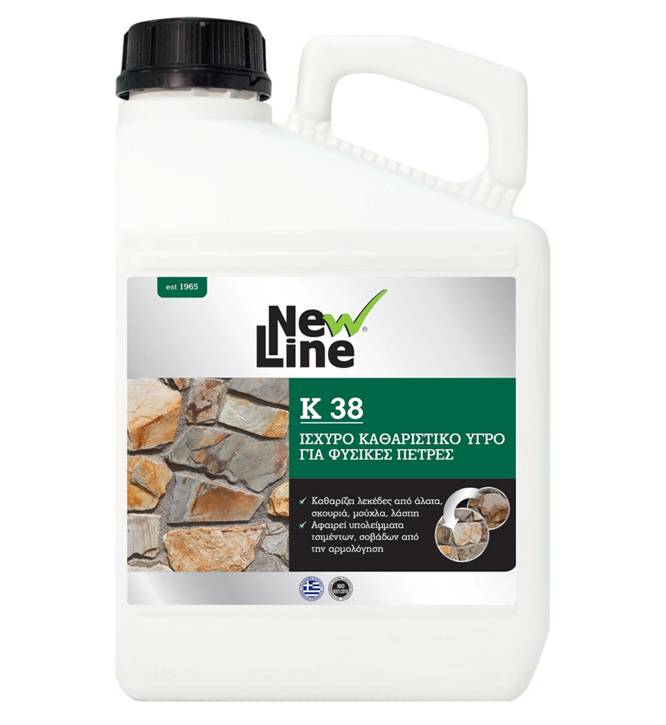 NEWLINE K-38 ΙΣΧΥΡΟ ΚΑΘΑΡΙΣΤΙΚΟ ΥΓΡΟ ΓΙΑ ΦΥΣΙΚEΣ ΠEΤΡΕΣ 3LT (90052)