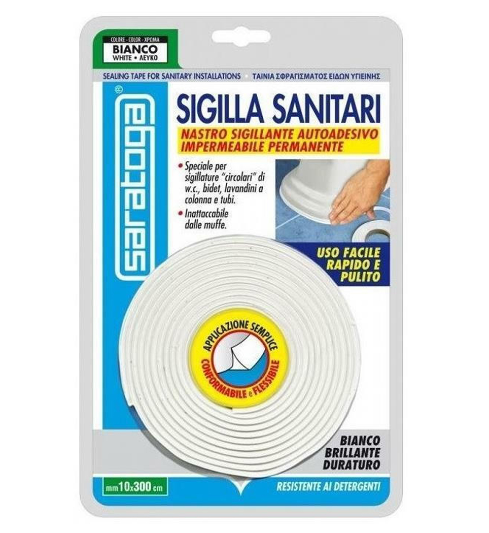 GEKO SIGILLA SANITARI ΤΑΙΝΙΑ ΣΦΡΑΓΙΣΜΑΤΟΣ ΕΙΔΩΝ ΥΓΙΕΙΝΗΣ ΛΕΥΚΟ 10mm x 300cm