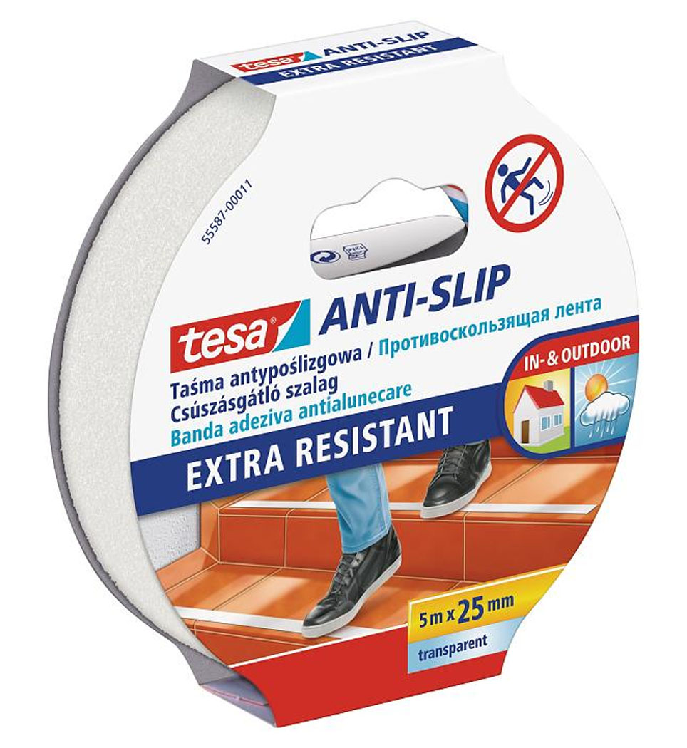 TESA ANTI-SLIP ΑΝΤΙΟΛΙΣΘΗΤΙΚΗ ΤΑΙΝΙΑ ΔΙΑΦΑΝΗ 5m x 25mm