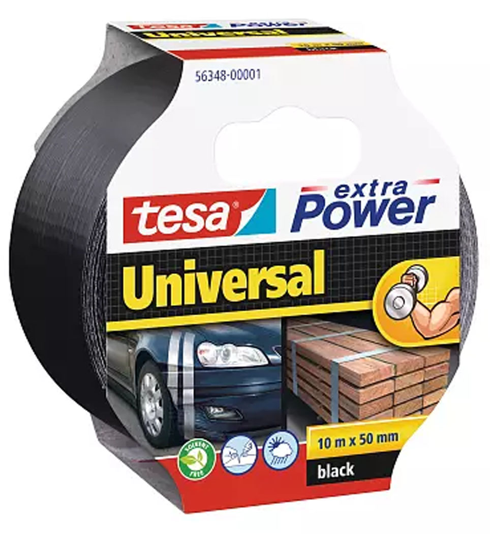 TESA ΥΦΑΣΜΑΤΙΝΗ ΤΑΙΝΙΑ ΜΑΥΡΗ EXTRA POWER UNIVERSAL 10m x 50mm
