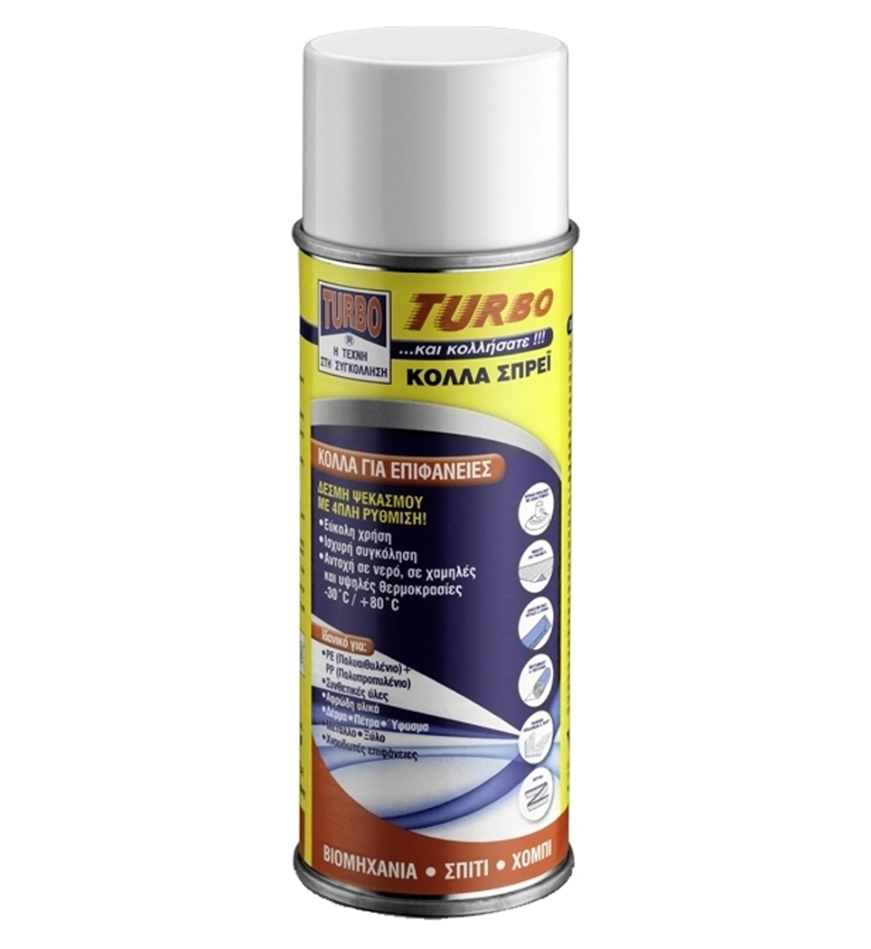 TURBO ΚΟΛΛΑ ΣΕ ΣΠΡΕΪ ΓΙΑ ΕΠΙΦΑΝΕΙΕΣ 200ml (96200)